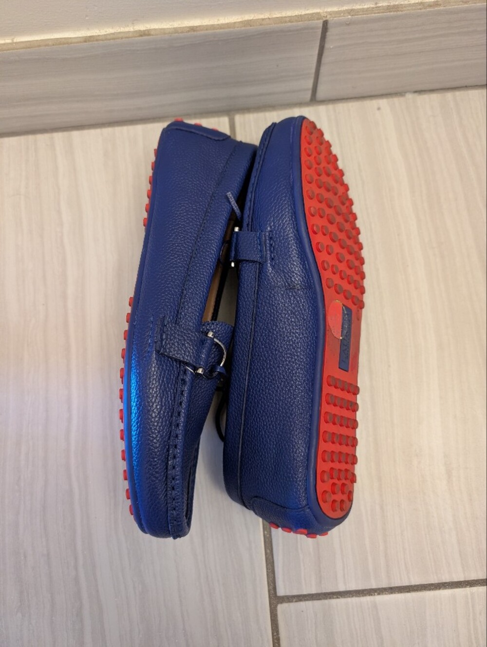 Ralph Lauren Briley Leather Horsebit Loafer Driving Moccasin Blue Women Size 10 - Picture 3 of 7